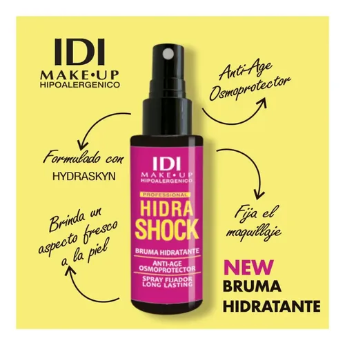 Idi Make Up Fijador Hidra Shock Bruma Hidratante 60 Ml