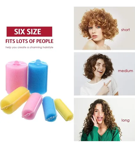 Rulos De Espuma Syhood 56 Pcs 6 Tamaños Para Cabello