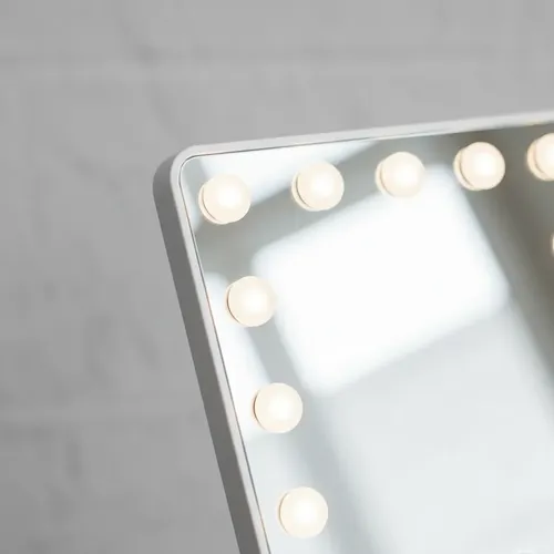 Espejo Led Maquillaje Touch Usb Luz Pie Regulable 360 Tactil