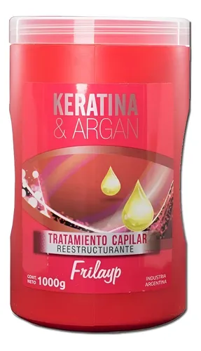 Baño De Crema Keratina Y Argan Frilayp 1 Kilo