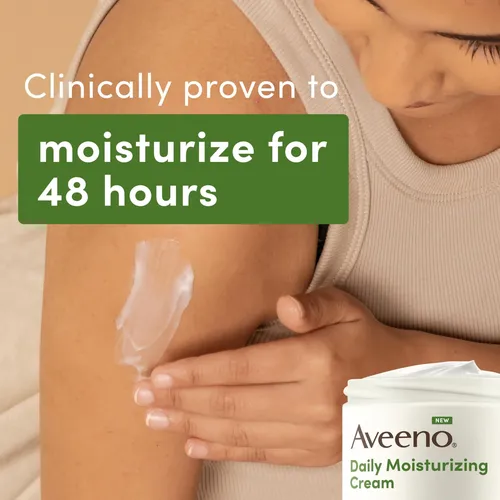 Crema Hidratante Diaria Aveeno, 20 Onzas, Para Cuerpo Y Rostro