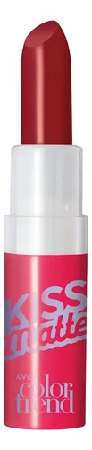 Labial Kiss Matte Color Trend Avon 3.6g Color Vino Tinto