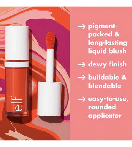 E.l.f. Camo Liquid Blush Rubor Liquido Nuevos Tonos Tono Del Maquillaje Cheeky Lichee