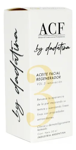 Aceite Acf By Dadatina Vol 3: Renovación Día/noche Para Todo Tipo De Piel De 30ml