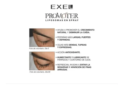 Promoter Liposomas Spray Crecimiento Cejas Pestañas Exel