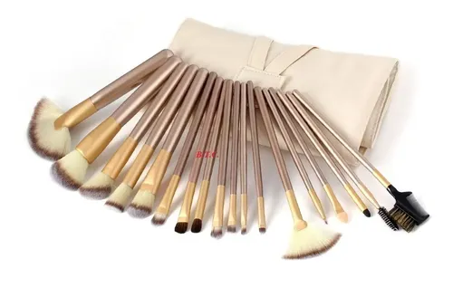 Set 24 Brochas Pinceles Maquillaje Premium Con Estuche