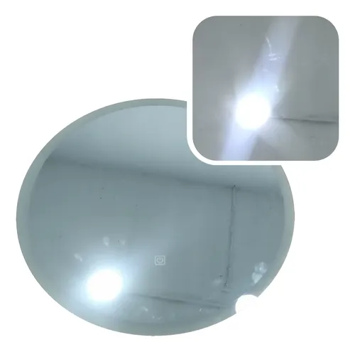 Espejo Redondo Led 50cm Botón Frontal Frío/cálido **outlet**
