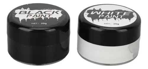 Kit De Pintura Facial De Halloween En Blanco Y Negro Altamen