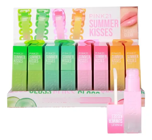 Balsamo Lipgloss Clear Pink21 Summer Kisses Brillo Labial