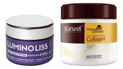 Alisado Lumino Liss Sin Formol 250g + Mascara Karseell 500g