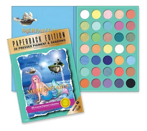 Paleta 35 Sombras Ojos Mate/Brillante Rude Cosmetics Merfantasia
