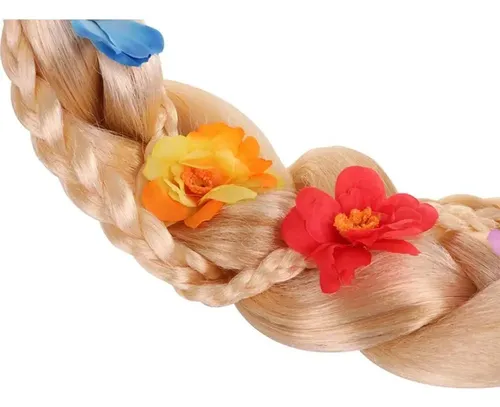 Peluca De Princesa Rapunzel Con Tiara Y Accesorios Para
