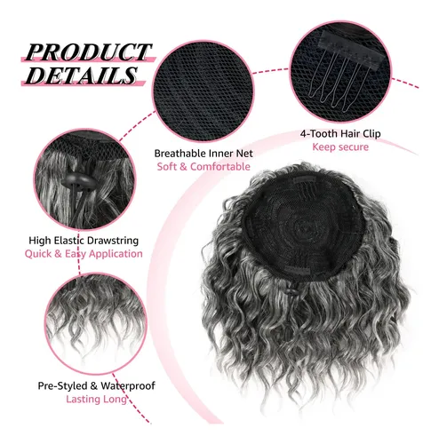 Extensión De Cola De Caballo Adancyler Para Cabello Sintétic