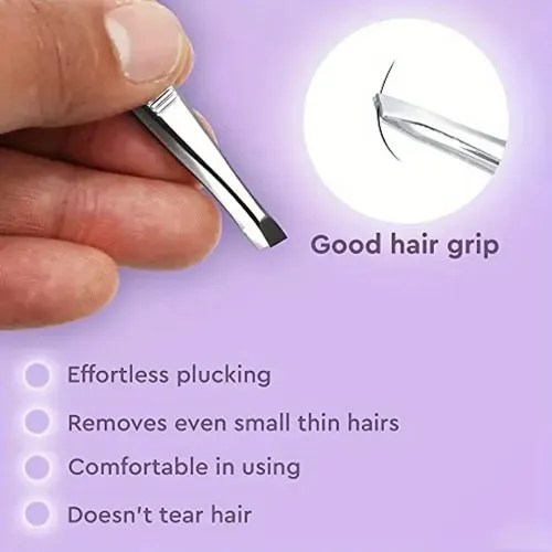 Juego De Pinzas De Acero Inoxidable De 12 Piezas Para Cejas