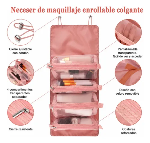 Neceser Porta Cosméticos Plegable Organizador De Maquillaje