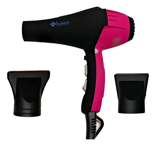 Secador De Pelo Profesional Kawa Sapphire 9100 2300w Rosario Color Negro con fucsia