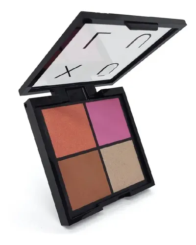 Paleta De Rostro Rubor Iluminador Y Contorno Xulu Cosmeticos