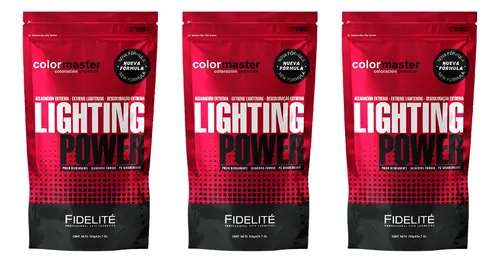 Fidelite Polvo Decolorante Lighting Power 700g X 3