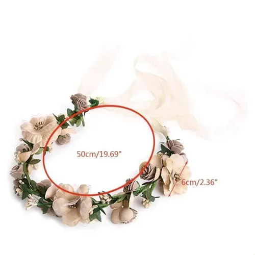 Flower Hair Garland Wedding Bridal Floral Wreath