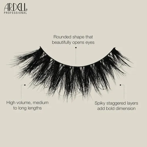 Pestañas Postizas Ardell 3d Faux Mink 867 Spiky Para Ojos
