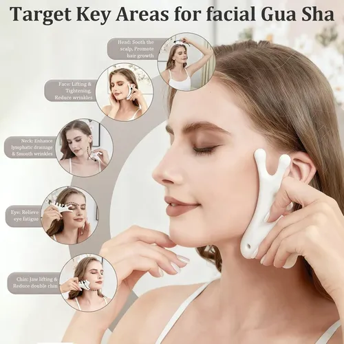Herramienta 6-en-1 Gua Sha De Cerámica – Caelgrata