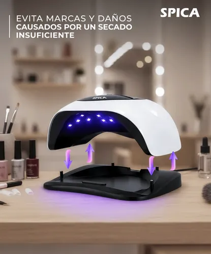 Cabina Led De Uñas 120w Spica S-240 Luz Uv Secador Mano Pies