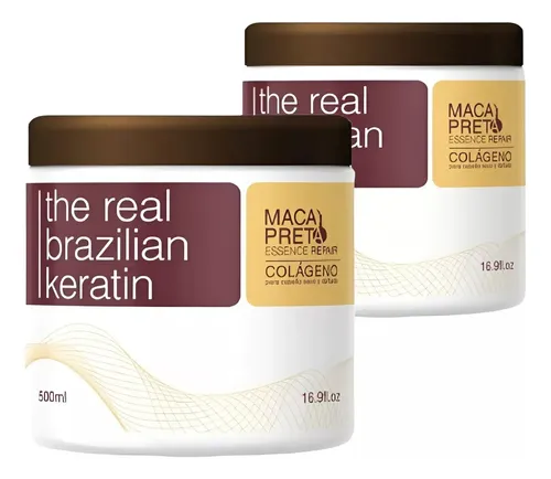 Pack Máscara Maca Preta The Real Brazilian Keratin 500gr X2