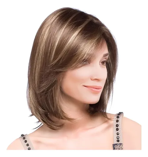 Sh Peluca Rubia Cabello Natural A La Moda For Mujer Y