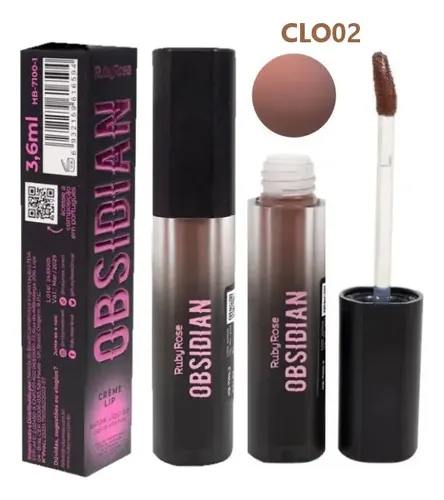 Labial Liquido Crema Cream Lip Obsidian Ruby Rose Hb7100