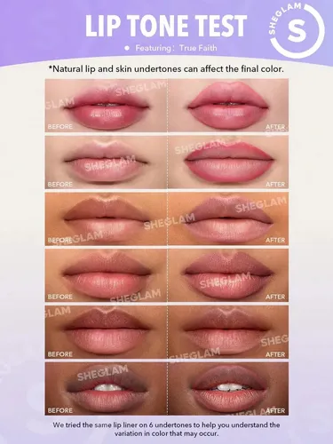 Lápiz delineador de labios de color neutro Sheglam