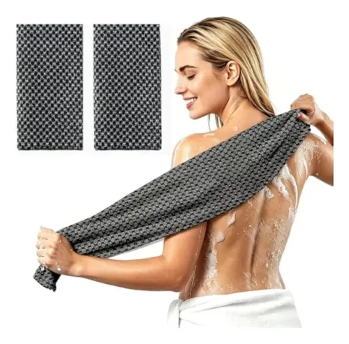 Toallita Corporal Exfoliante De Doble Cara, Paquete De 2 2