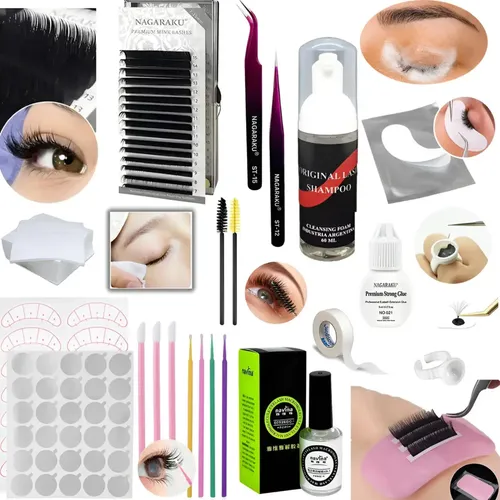 Kit Extensiones De Pestañas Pelo X Pelo Pegamento Removedor