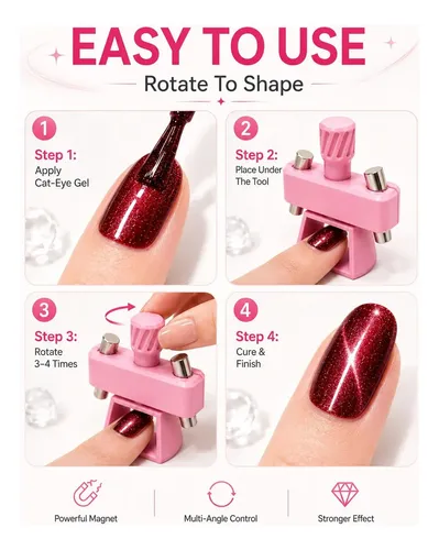 Glass Bead Nail Magnetic Tool, Glass Bead Cat Eye Magnet
