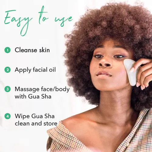 Herramienta De Escultura Facial Gua Sha Beauty De Earth Jade