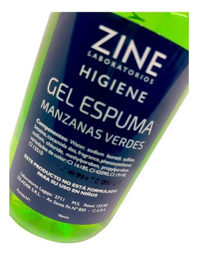 Gel Limpieza Facial Espuma De Manzanas Verdes 340ml Zine Momento De Aplicación Día/noche Tipo De Piel Todo Tipo De Piel