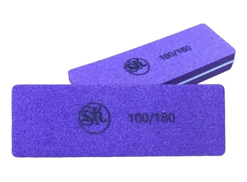 3 Mini Lima Sponge 100/180 Uñas Esculpidas Manicuria Recta
