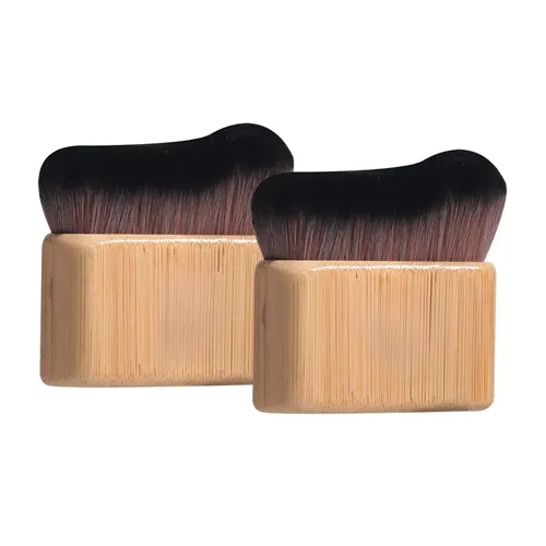 Set De 2 Brochas Para Bronceado En Cuerpo Y Maquillaje