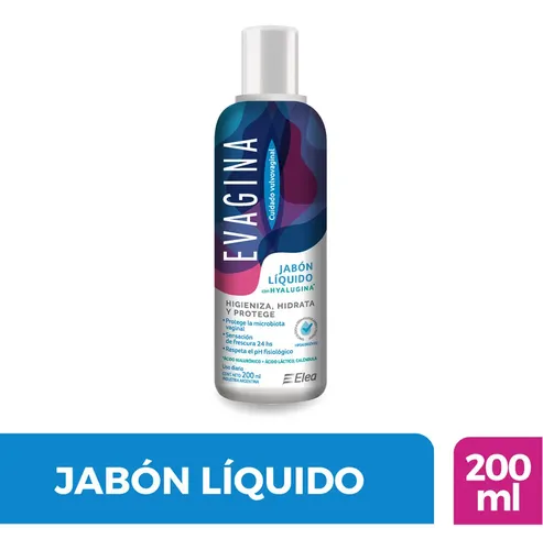 Evagina Jabón Líquido Íntimo Higieniza Hidrata Protege 200ml