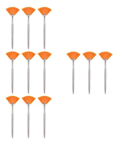 Set De 12 Pinceles Aplicadores De Abanico Para Rostro