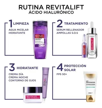Crema Hidratante Loreal Revitalift Hialuronico Dia 50ml