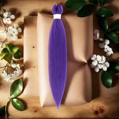 Peluca Trenzada Morada 3 Extensiones De Cabello Trenzado .