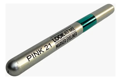Delineador Fibra Para Ojos Look At Me Marker- Pink 21 Color Negro