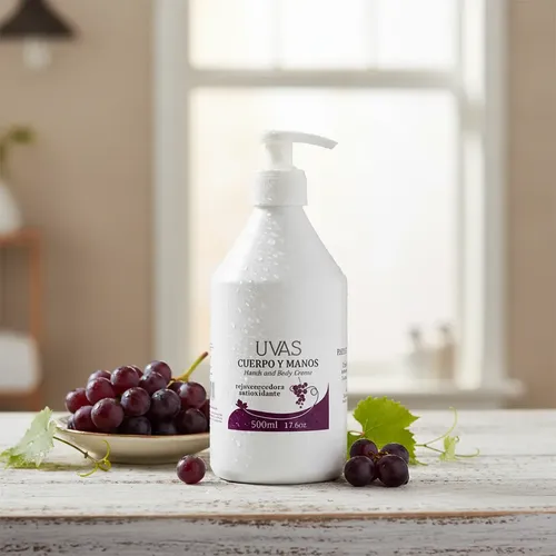 Crema Cuerpo Y Manos 500ml X 5 Unidades Uvas Cosméticos