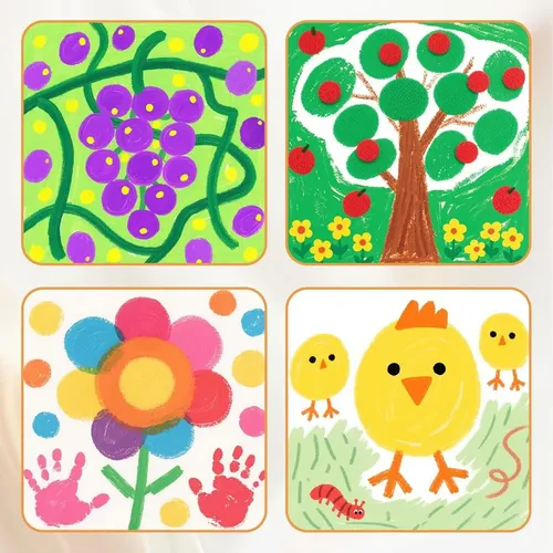 Juego De 45 Esponjas De Pintura Redondas, Esponja Amarilla D As Shown