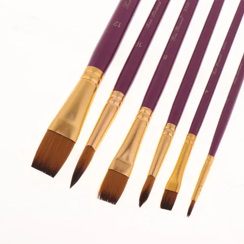 6pcs De Nylon Cepillo De Pintura Para El Cabello Púrpura
