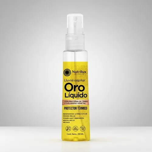 Lluvia Capilar Oro Liquido X210ml Protector Termico Colageno