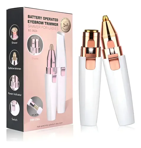 Depilador 2 En 1 USB Recargable Cejas Facial Mujer Iluminación LED Blanca