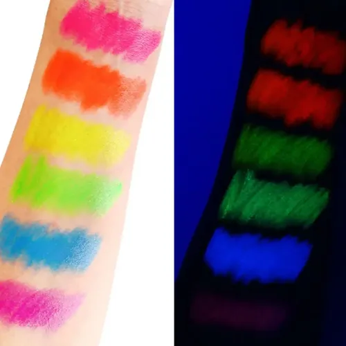 Sombras Pigmentos Pigmento Fluo Neón Brilla Luz Negra