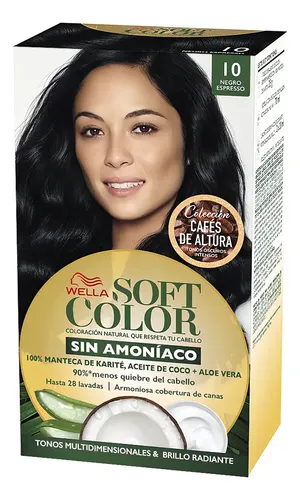 Kit De Tintura Semipermanente 10 Negro Espresso Soft Color 10 Negro Espresso