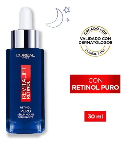 Sérum Facial nocturno Revitalift Con Retinol Puro Antirrugas Com 30ml L’Oréal